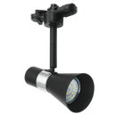 Bright Star Lighting S117/1 BLACK Matt Black Die Cast Aluminium Tracklight with Silver Trim
