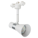 Bright Star Lighting S118/1 WHITE Matt White Die Cast Aluminium Tracklight with Silver Trim