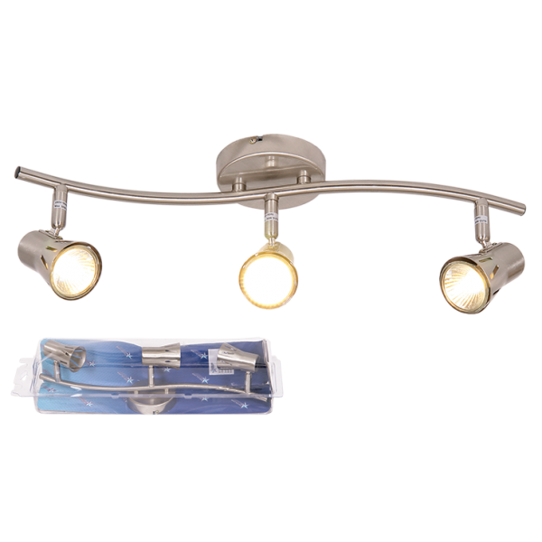 S152/3 Bright Star SAT/CHR SAT/CHR SPOTLIGHT 3X50W GU10 BASE 80MM BAR465MM