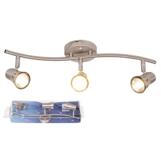 S152/3 Bright Star SAT/CHR SAT/CHR SPOTLIGHT 3X50W GU10 BASE 80MM BAR465MM
