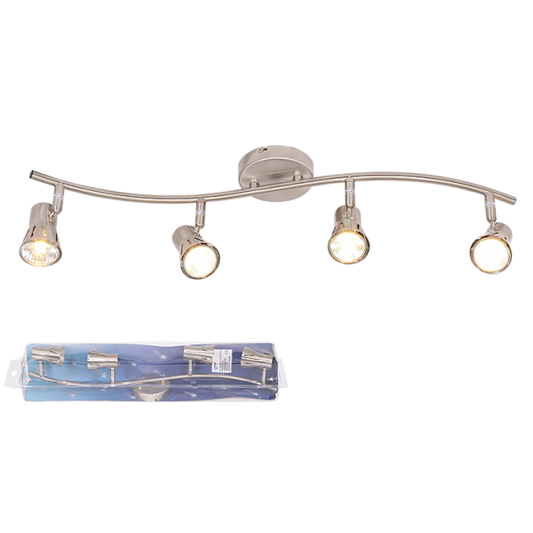 S152/4 Bright Star SAT/CHR SAT/CHR SPOTLIGHT 4X50W GU10 BASE 80MM BAR640MM