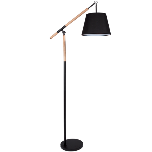 SL018 Bright Star BLACK BLACK&WD STANDING LAMP+ SHADE- 2 BOXES PER FITTING
