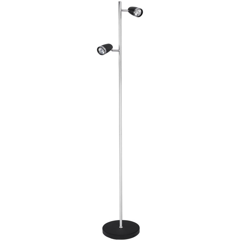 Bright Star Lighting SL019 BLACK Black and Chrome Standing Lamp