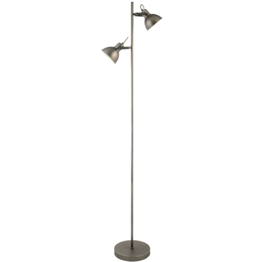 SL062 Bright Star SILVER ANTIQUE SILVER 2 LIGHT FOOT SWITCH 2XGU10
