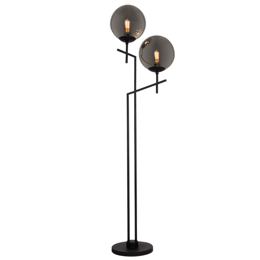 SL072 Bright Star BLACK BLACK & SMOKE GLS 2X60W ES- 2 BOXES PER FITTING