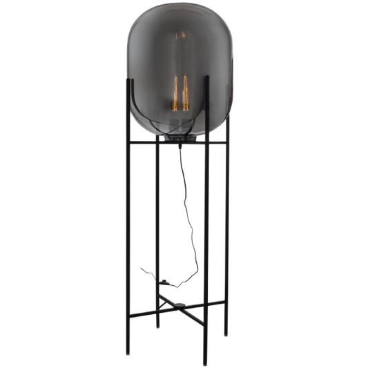 SL082 Bright Star SMOKE SMOKE GLS FLOORLAMP 1X60W- 2 BOXES PER FITTING