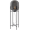 Bright Star Lighting SL082 SMOKE Metal Floor Lamp with Smoke Colour Glass