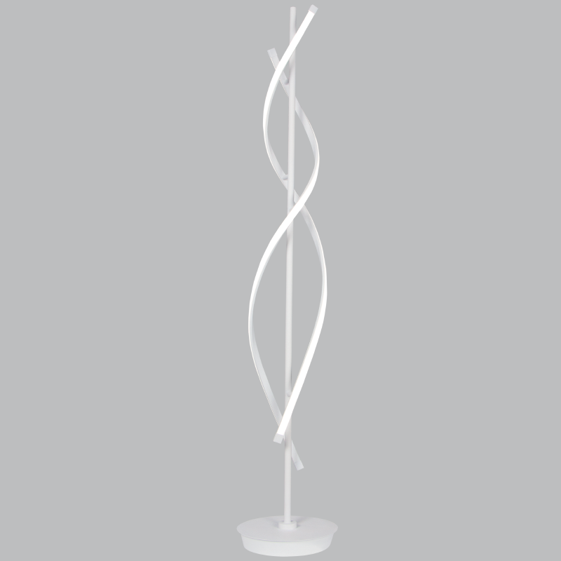 Bright Star Lighting SL083 LED Matt White Aluminium and Acrylic Floor Lamp with Remote Control