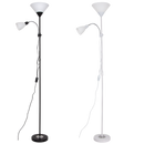 Bright Star Lighting SL087 WHITE Metal and Polished Chrome Floor Lamp with PVC Covers