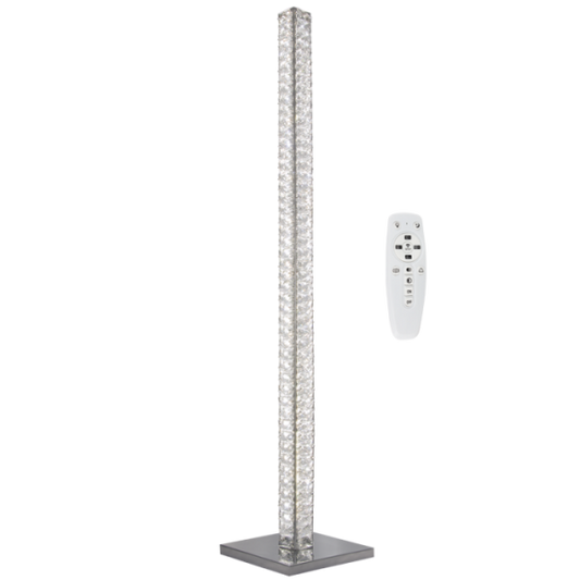 SL095 Bright Star CRYSTAL 176W LED CRYSTAL STANDING LAMP+ REMOTE CCT 1530MM
