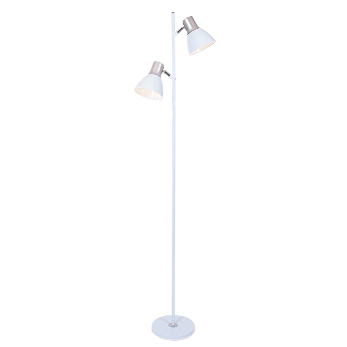 Bright Star Lighting SL1097 WHITE Mother and Son Floor Lamp with Double Switch
