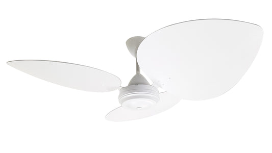 Solent High Breeze 100 Motor Matt White 3x1400mm Palm Leaf Oval Matt White Wood SHBPLOMW3140MW