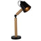 Eurolux T555 Heston Table Lamp 160mm Black & Natural Wood