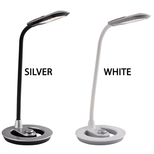 Bright Star Lighting TL026 SILVER LED Desk Lamp with Touch Sensor Switch and Dimmer