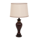 Bright Star Lighting TL066 WOOD Resin Table Lamp with Hessian Shade