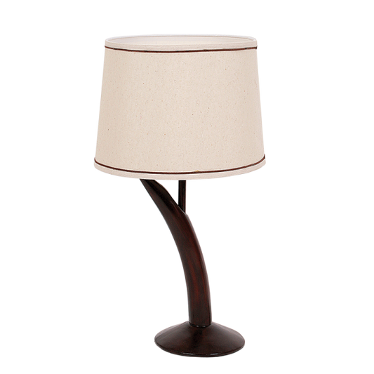 TL067 Bright Star WOOD RESIN TABLE LAMP HESSIAN SHADE 1X60W ES