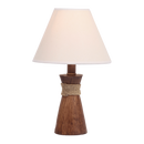 Bright Star Lighting TL084 WOOD Resin Table Lamp with Hessian Shade