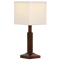 Bright Star Lighting TL117 BROWN Resin Table Lamp with Square Cream Shade