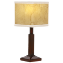 Bright Star Lighting TL118 BROWN Resin Table Lamp with Square Parchment Shade