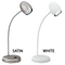Bright Star Lighting TL140 WHITE Desk Lamp with Switch and Adjustable Gooseneck Arm