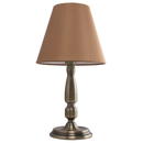 Bright Star Lighting TL150 BEIGE AQ Bronze Base with Beige Fabric Shade