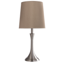 Bright Star Lighting TL155 SATIN Satin Chrome Base with Hessian Colour Fabric Shade