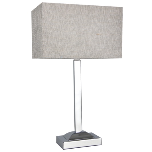 TL178 Bright Star CHROME POLISH CHR CHAMPAGNE FABRIC SHADE 1X40W BC