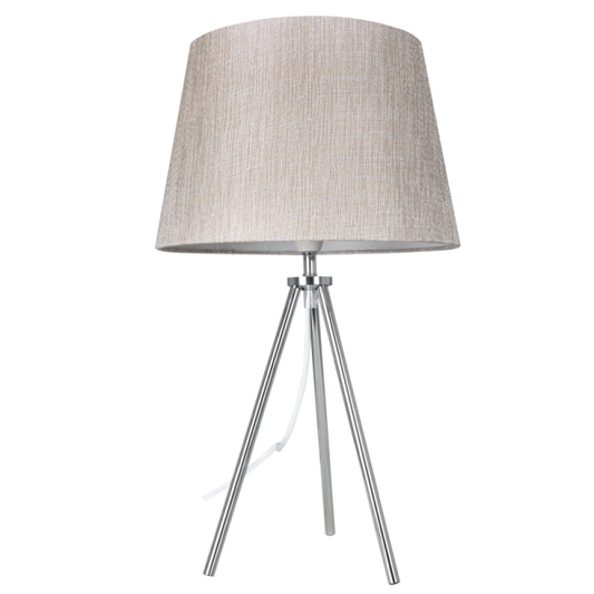 TL179 Bright Star CHROME POLISH CHR WITH CHAMPAGNE SHADE TRI-POD 1X40W BC