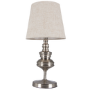 Bright Star Lighting TL180 SATIN Metal Desk Lamp with Hessian Shade