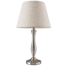 Bright Star Lighting TL181 SATIN Metal Desk Lamp with Hessian Shade