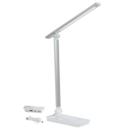 TL183 Bright Star SILVER 5W LED ALU PLASTIC WITH MOVABLE ARM USB PORT