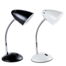 Bright Star Lighting TL184 WHITE Metal Desk Lamp with Gooseneck Arm and On/Off Switch