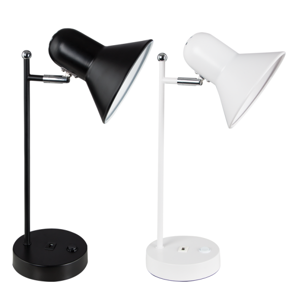 Bright Star Lighting TL186 BLACK Metal Desk Lamp with On/Off Switch