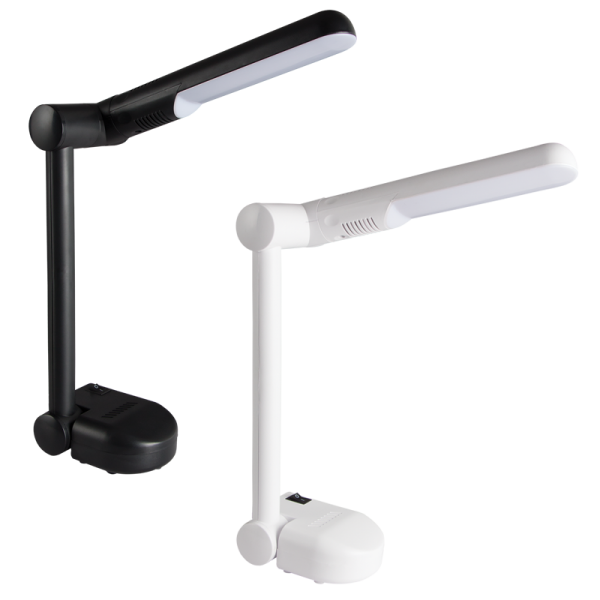 Bright Star Lighting TL188 WHITE LED PVC Desk Lamp with Rotating Head and On/Off Switch