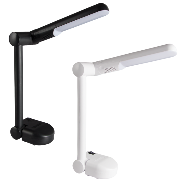 Bright Star Lighting TL188 BLACK LED PVC Desk Lamp with Rotating Head and On/Off Switch