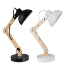 Bright Star Lighting TL193 WHITE Metal and Wood Desk Lamp