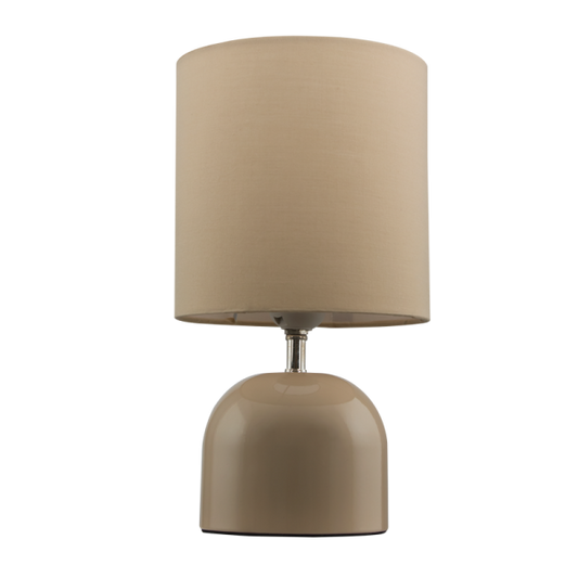 TL202 Bright Star BEIGE METAL TABLE LAMP FABRIC SHADE 1X60W ES