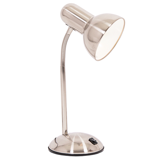 TL312 Bright Star SATIN SAT/CHR DESK LAMP WITH SWITCH 1X60W ES