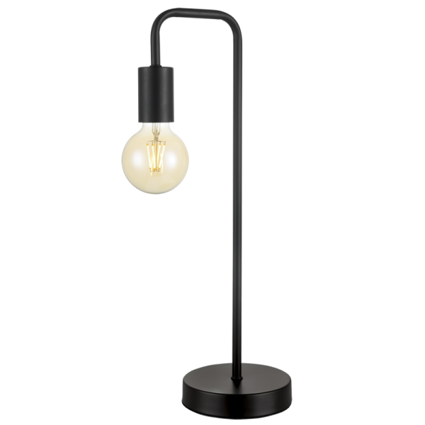 TL620 Bright Star BLACK SAND BLACK METAL TABLE LAMP 1X60W ES