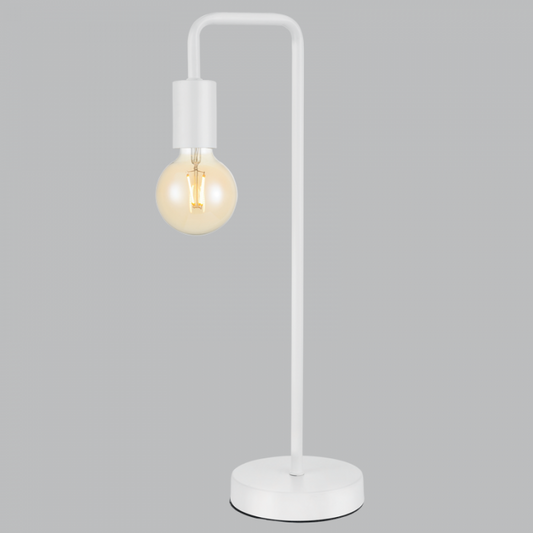 TL621 Bright Star WHITE SAND WHITE METAL TABLE LAMP 1X60W ES