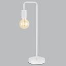 TL621 Bright Star WHITE SAND WHITE METAL TABLE LAMP 1X60W ES
