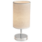 Bright Star Lighting TL629 CHROME Polished Chrome Table Lamp with Hessian Colour Fabric Shade
