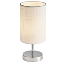 Bright Star Lighting TL632 CHROME Polished Chrome Table Lamp with White Fabric Shade