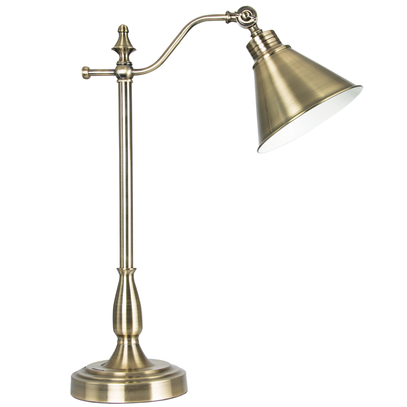 TL820 Bright Star ANTIQUE ANTIQUE BRASS TABLE LAMP 1X60W ES
