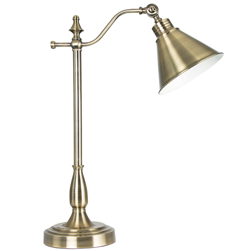 Bright Star Lighting TL820 ANTIQUE Antique Brass Table Lamp