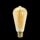 K. Light UF-L02245-D Amber E27 4W Warm White Dimmable LED ST64 Amber Balloon Filament Bulb