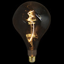 K. Light UF-L03447-D/SM Smoke E27 4W Warm White Dimmable LED A165 Large Pear Smoke Filament Bulb