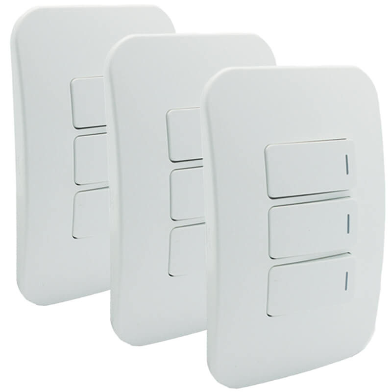Veti Three Lever Light Switch VG111C3H