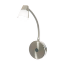 Bright Star Lighting WB005 SATIN CHROME Wall Fitting with Switch and Flexible Arm