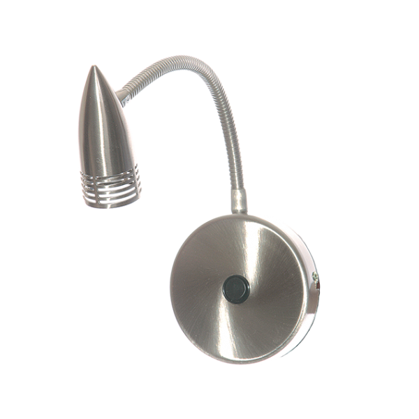 Bright Star Lighting WB006 SATIN CHROME Wall Fitting with Switch and Flexible Arm